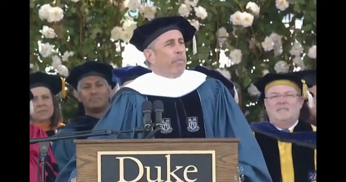 Palestinian graduates storm off during Jerry Seinfeld commencement speech