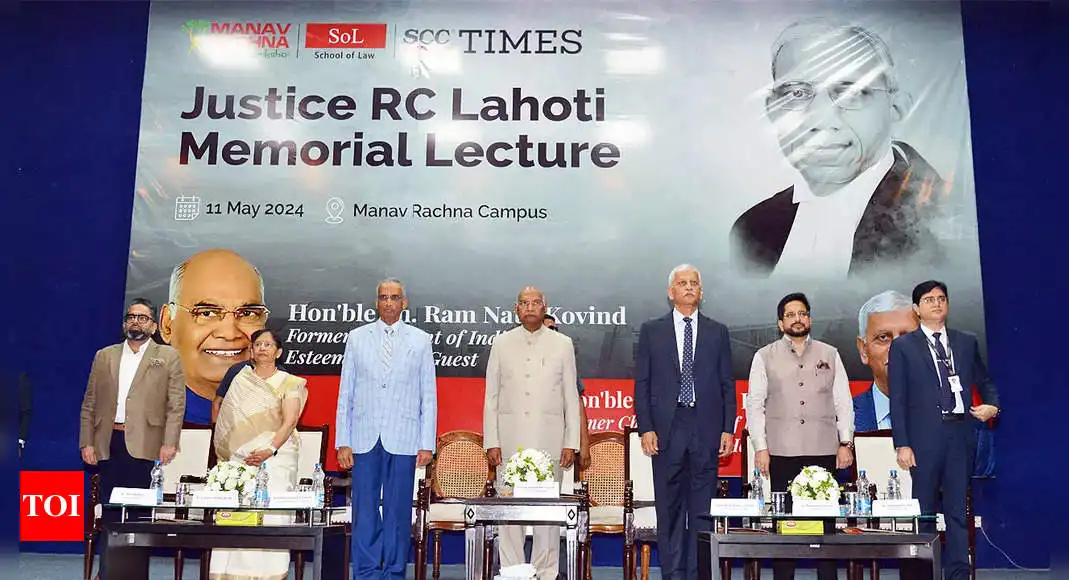 Ram Nath Kovind, President of India, visits Manav Rachna Campus for Justice RC Lahoti Memorial Lecture