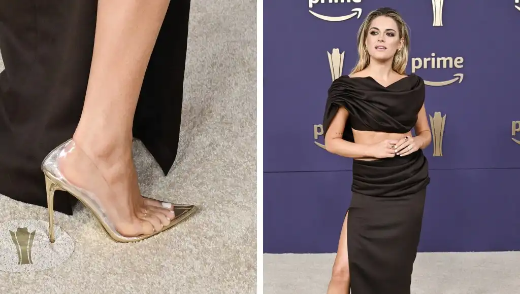 Alana Springsteen ACM Awards 2024 Red Carpet Clear Pumps Invisible Steps