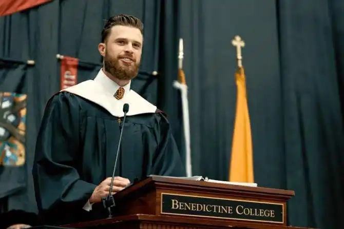 Chiefs' Harrison Butker criticizes Catholic leaders in Benedictine College graduation speech