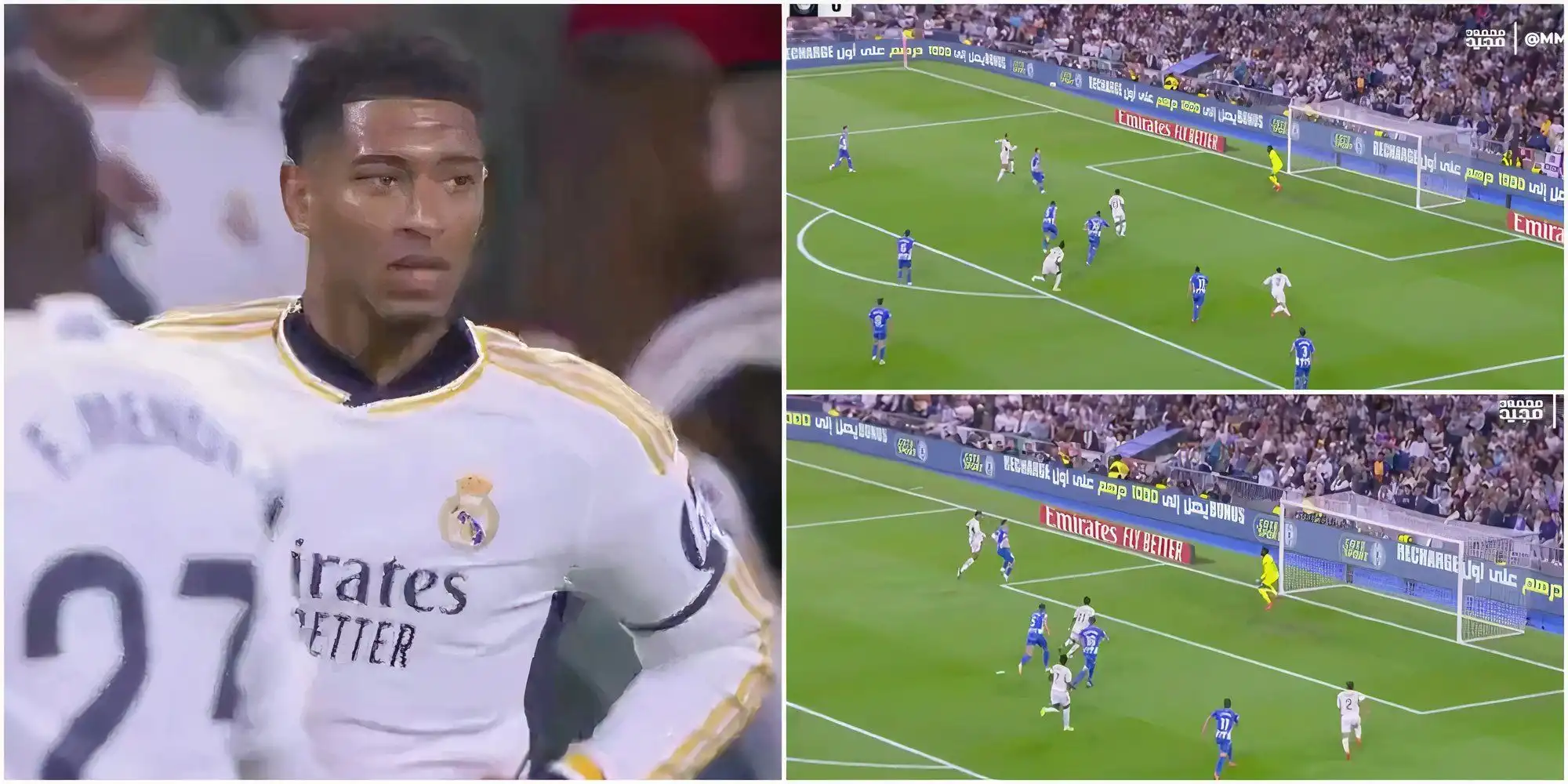 Jude Bellingham scores insane first-time lob in Real Madrid vs Alaves