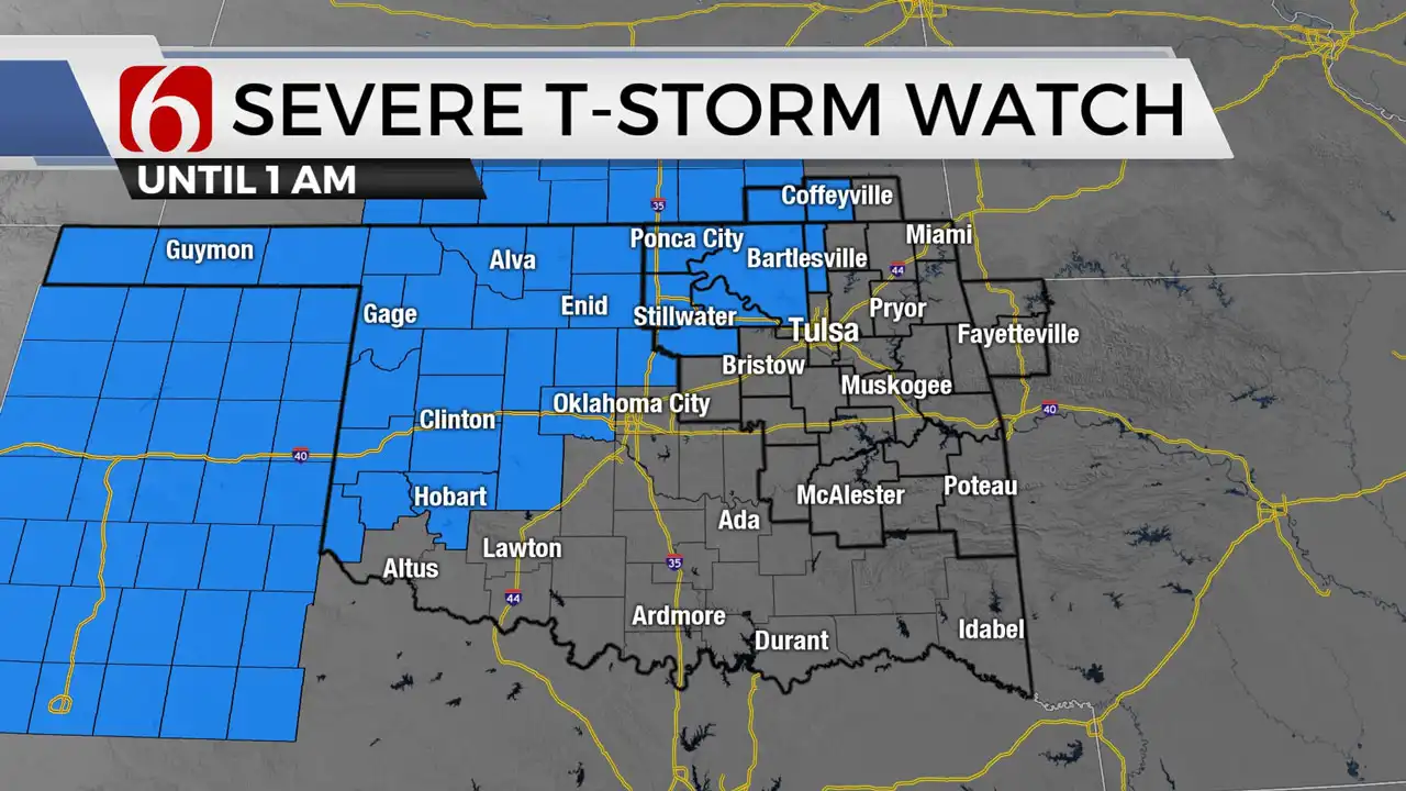 LIVE UPDATES: Severe Thunderstorm Warning in Green Country