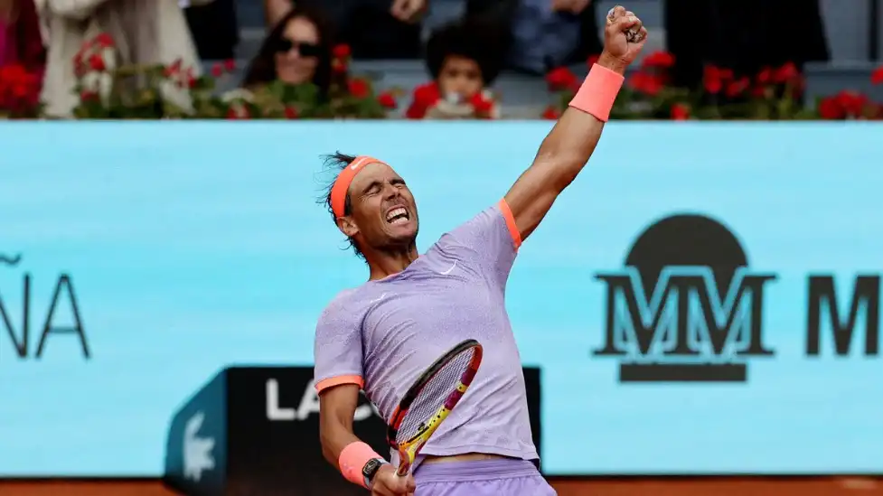 Nadal 3-hour win over Cachin Madrid