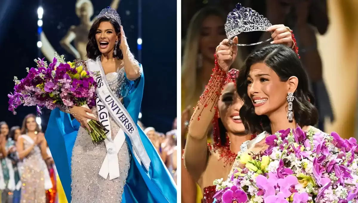 2023 Miss Universe Winner Sheynnis Palacios Crown Nicaraguan Flag-inspired Gown