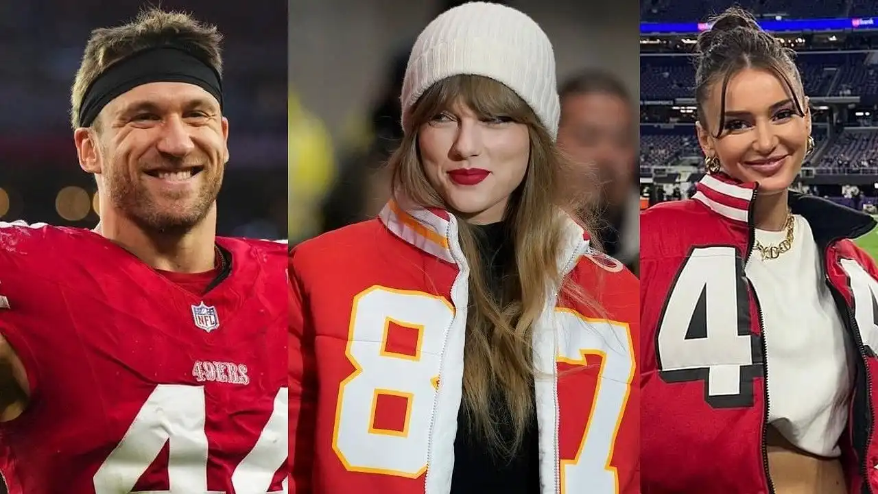 49ers All-Pro Kyle Juszczyk Promotes Taylor Swift Rocks Wife Kristin's Gameday Fit