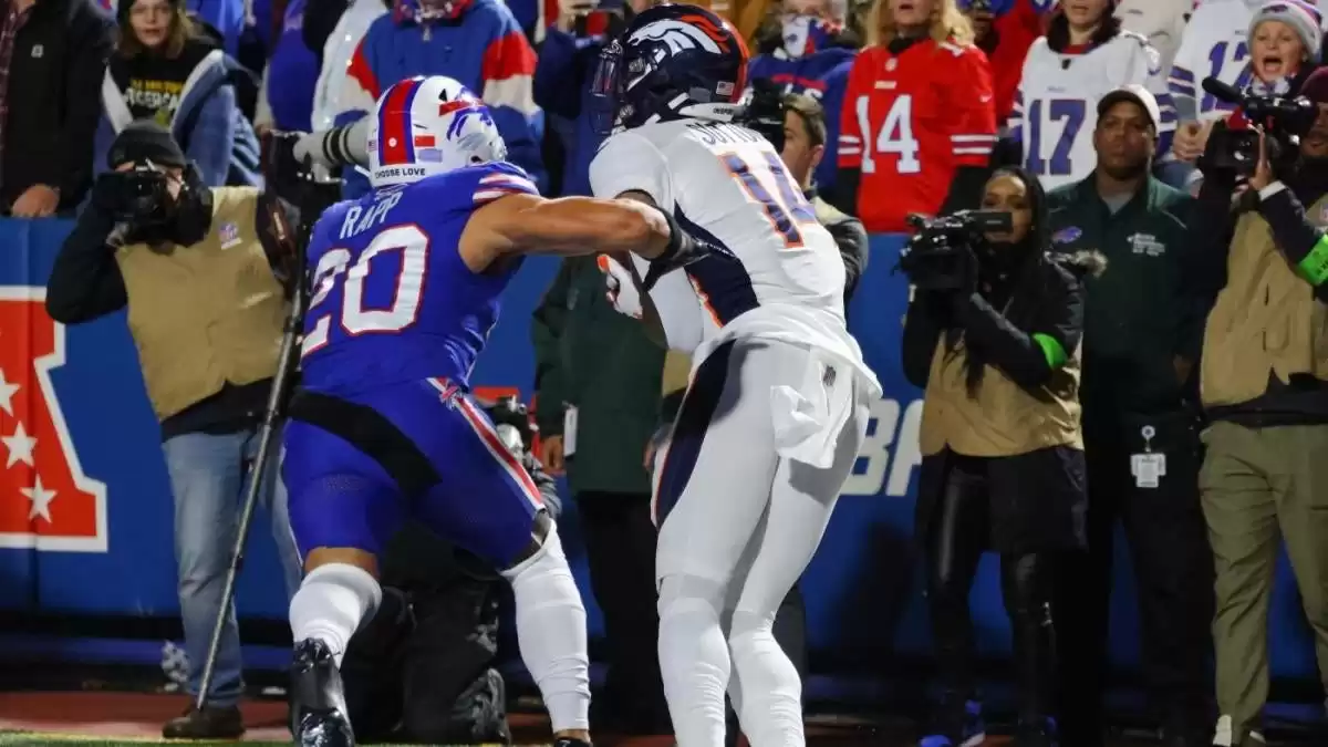 Broncos' Courtland Sutton makes improbable TD catch against the Bills
