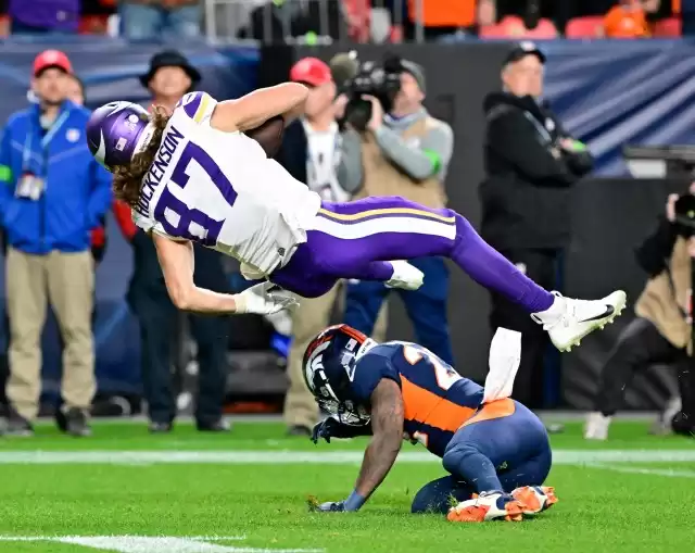 Broncos NFL review safety Kareem Jackson hit Vikings QB Josh Dobbs