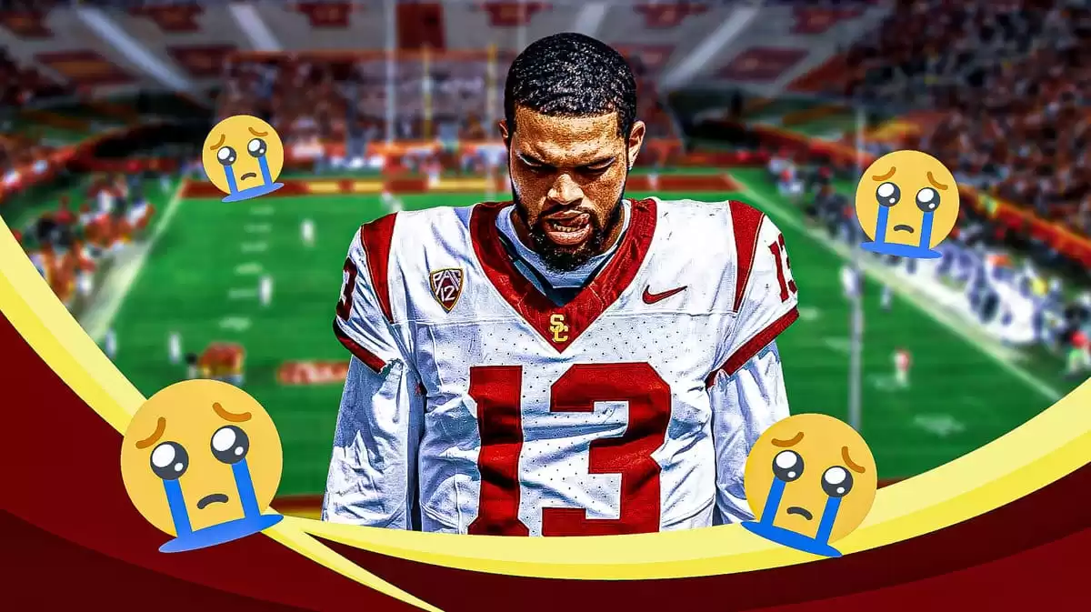 Caleb Williams' Crying Moment Sparks Sad Reactions from USC Football Fans