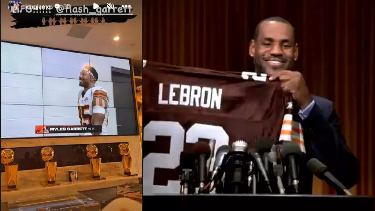 Cleveland native LeBron James excited as Myles Garrett and Cleveland Browns gear up to face Pittsburgh Steelers