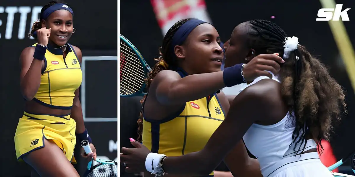 Coco Gauff mother Candi reacts daughter gesture sportsmanship defeating Alycia Parks 2024 Australian Open 3R