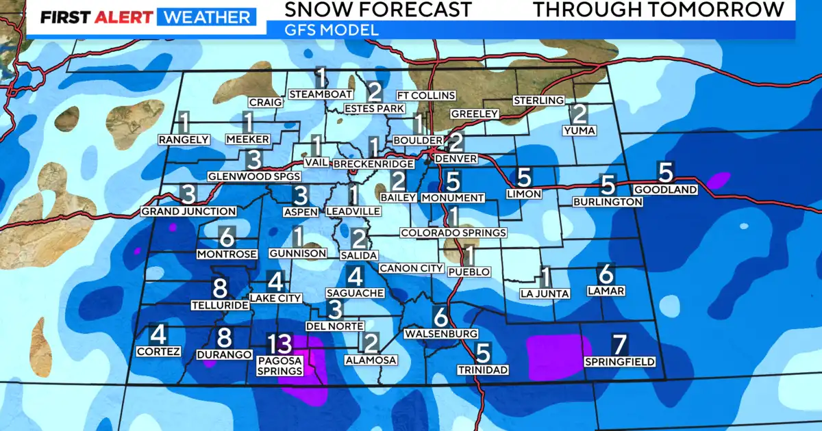 Denver Weather: Snow Arrives Overnight, Monday Morning Commute Slick and Slow in Many Areas