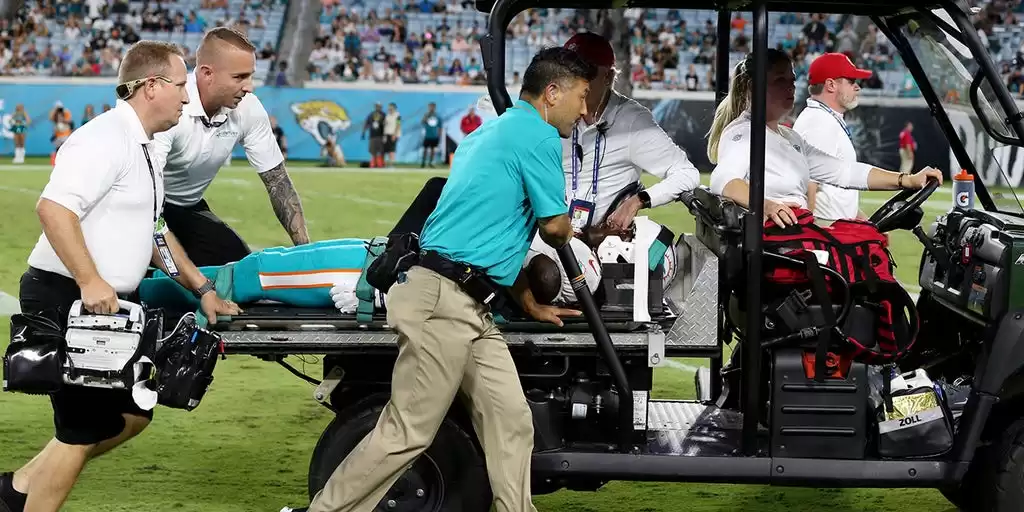 'Dolphins-Jaguars game suspended: Daewood Davis suffers serious injury'