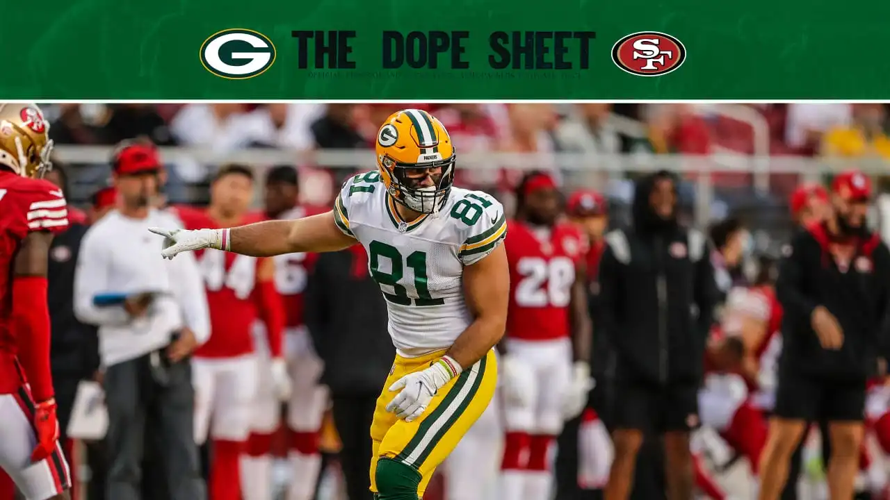 Dope Sheet: Packers vs 49ers - Game Preview and Travel Details