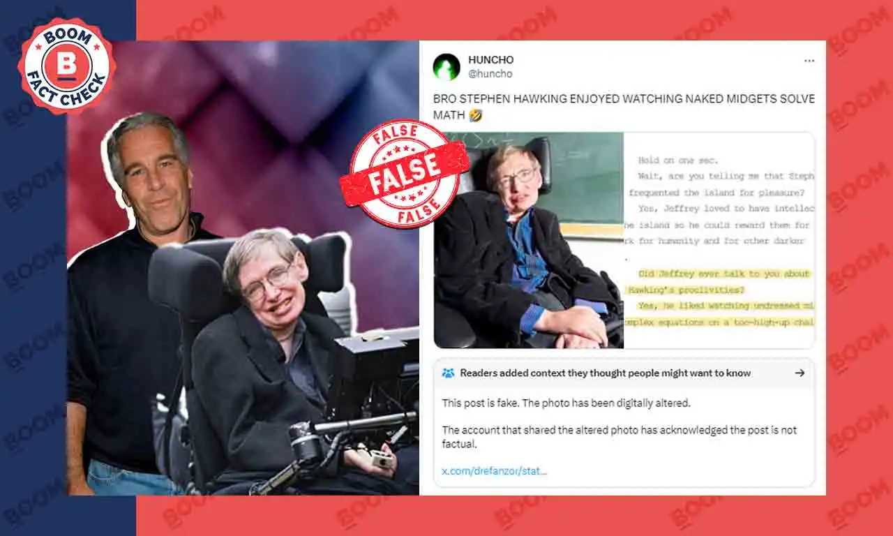False claims Stephen Hawking Epstein documents viral Boom