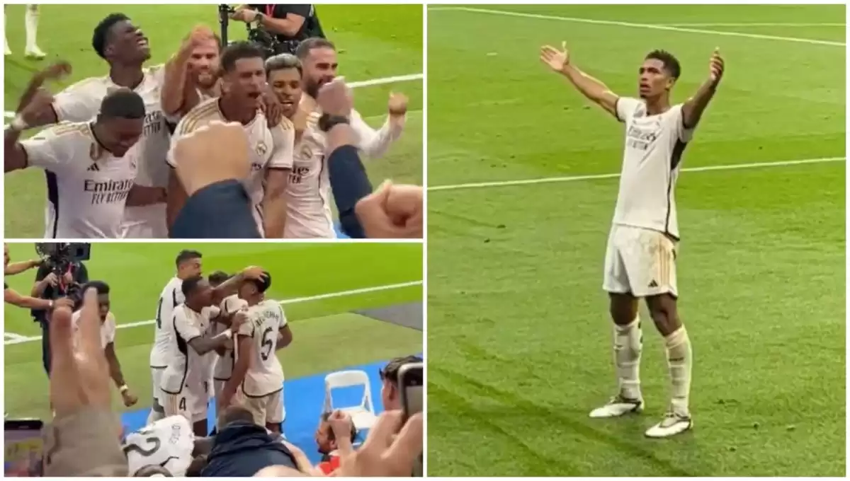 Fan footage of Jude Bellingham celebrating Real Madrid vs Getafe winner will give you chills