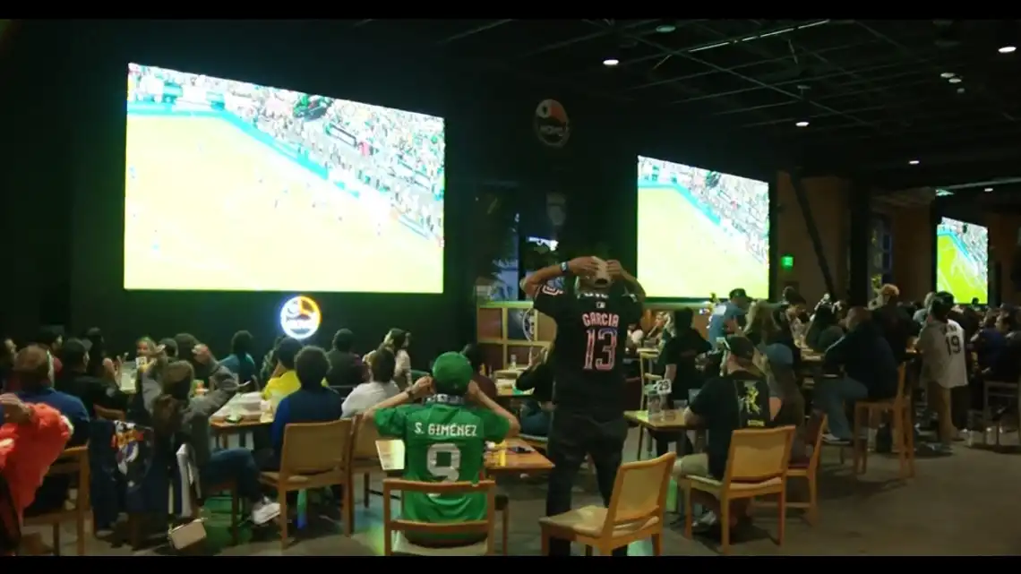 Fans pack bars Mexico Brazil watch party