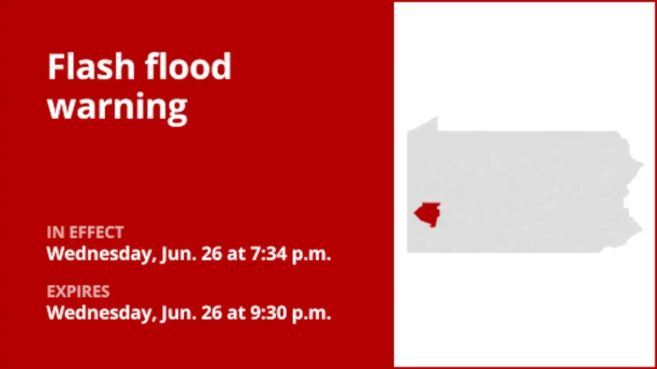 Flash flood warning Allegheny County Wednesday night