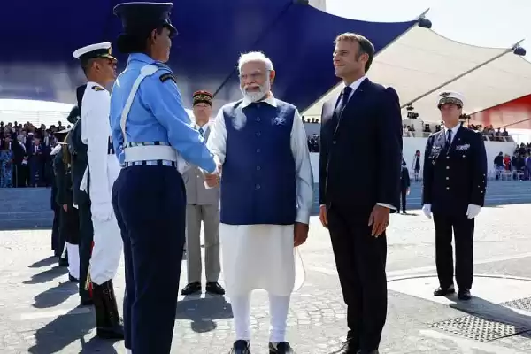 Indian Prime Minister Modi takes part in Bastille Day parade in France