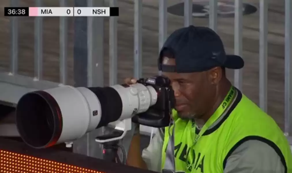 Ken Griffey Jr. captures Inter Miami vs. Nashville SC match as a photographer