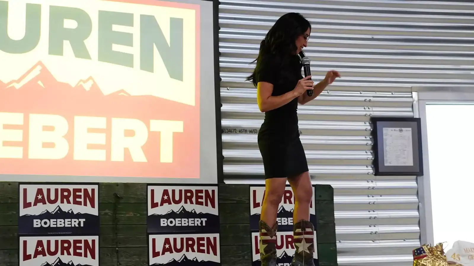 Lauren Boebert mocked sporting fake Trump sneakers election win