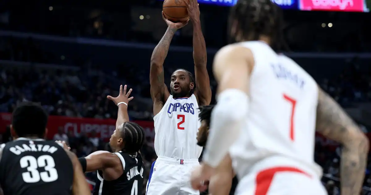 Leonard scores 14 points, Clippers overcome 18-point deficit to stun Nets 125-114