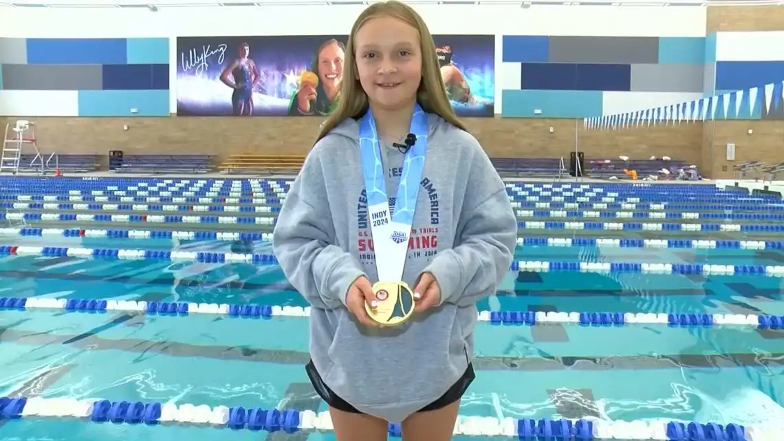 Lilly King Gives Gold Medal to Evansville Girl After Qualifying for Paris