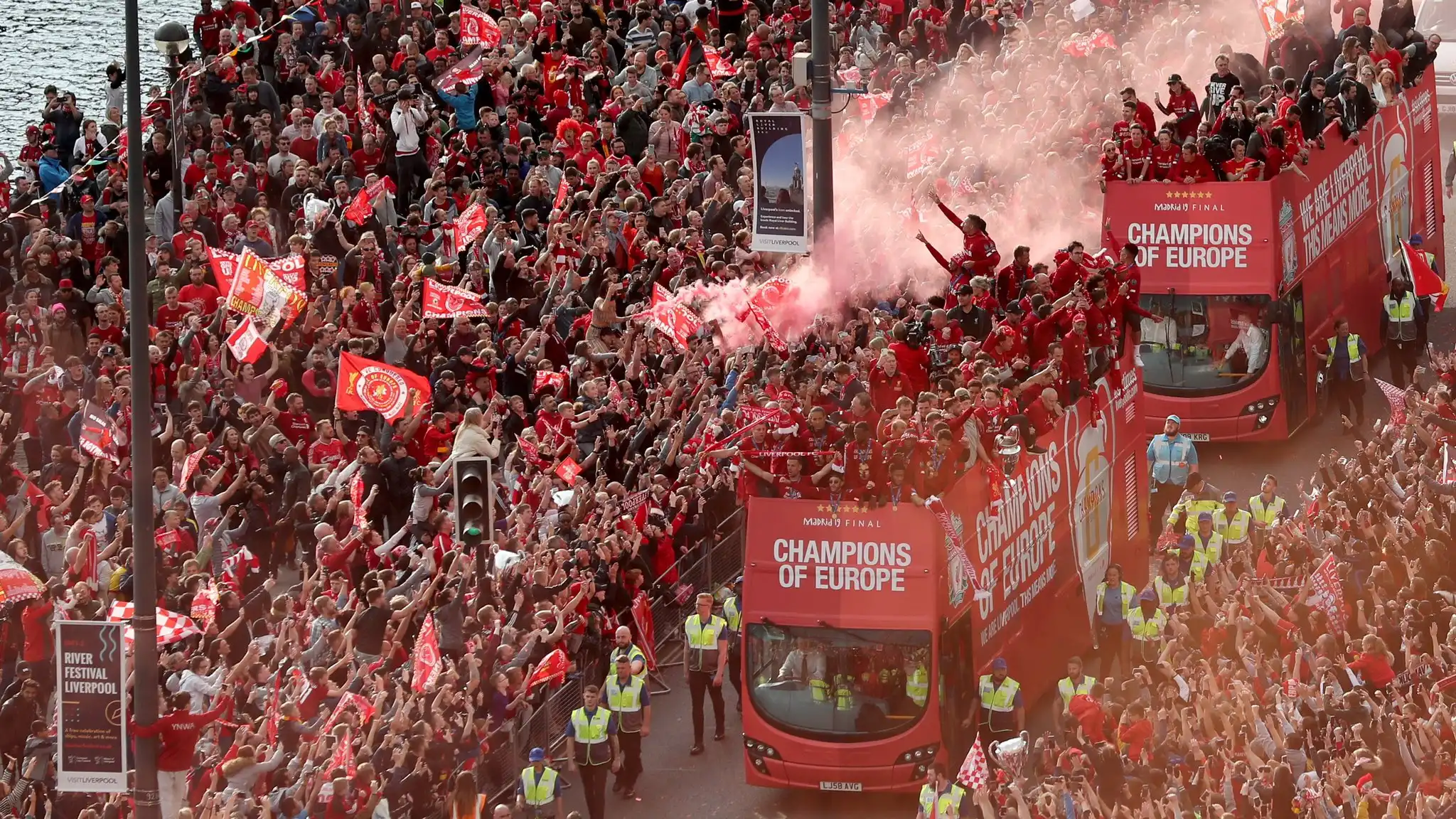 Liverpool open top bus parade Klopp grand farewell CaughtOffside