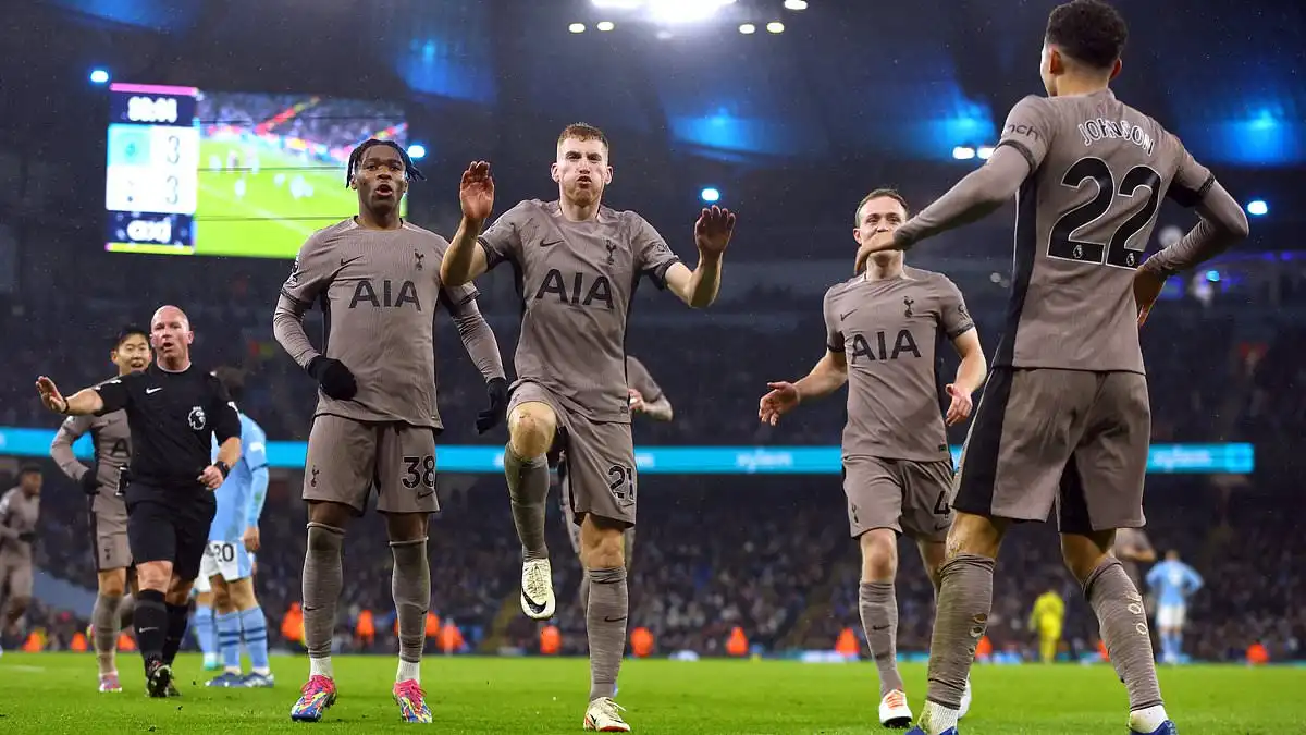 Man City vs Spurs: Kulusevski's 90th-minute header earns crucial point in 3-3 draw