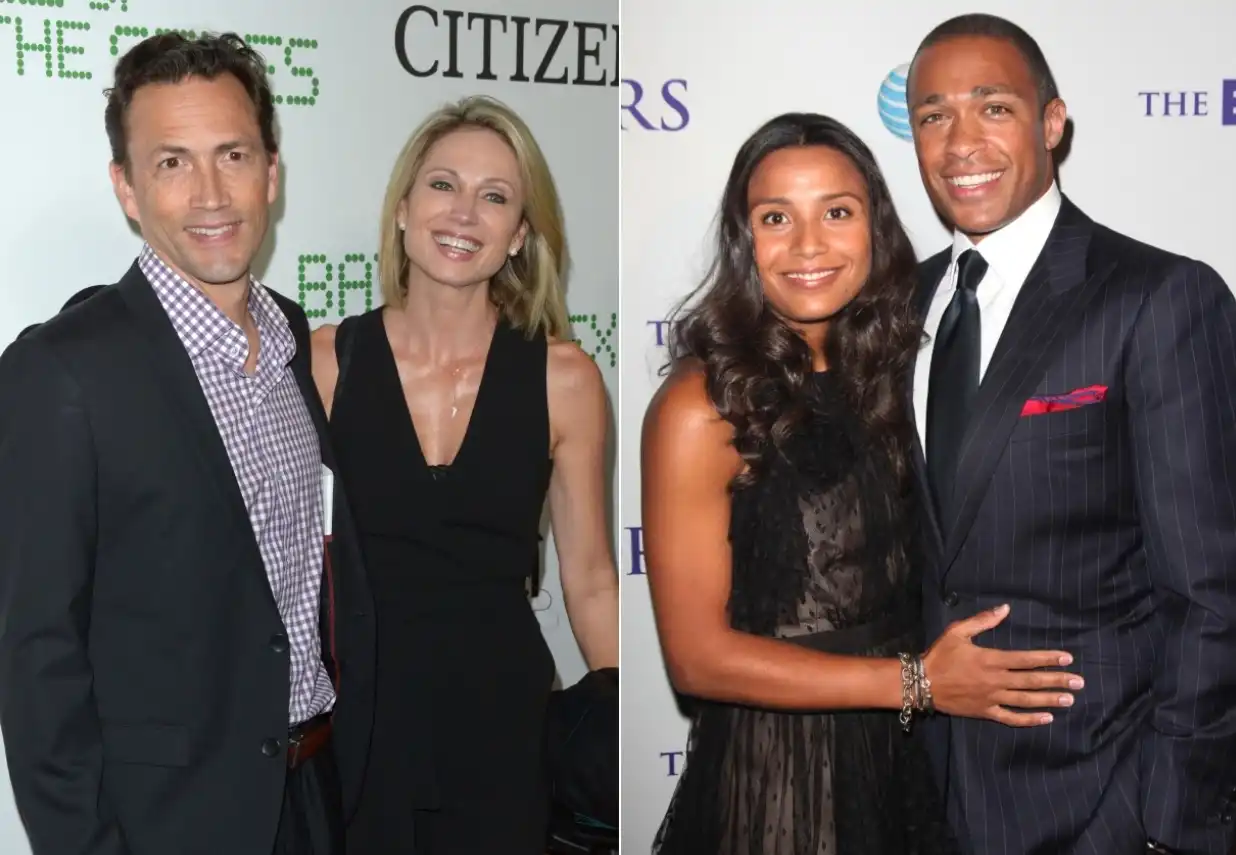 Marilee Fiebig Andrew Shue TJ Holmes Amy Robach Former Spouses Dating Bonding Traumatic Cheating Experience