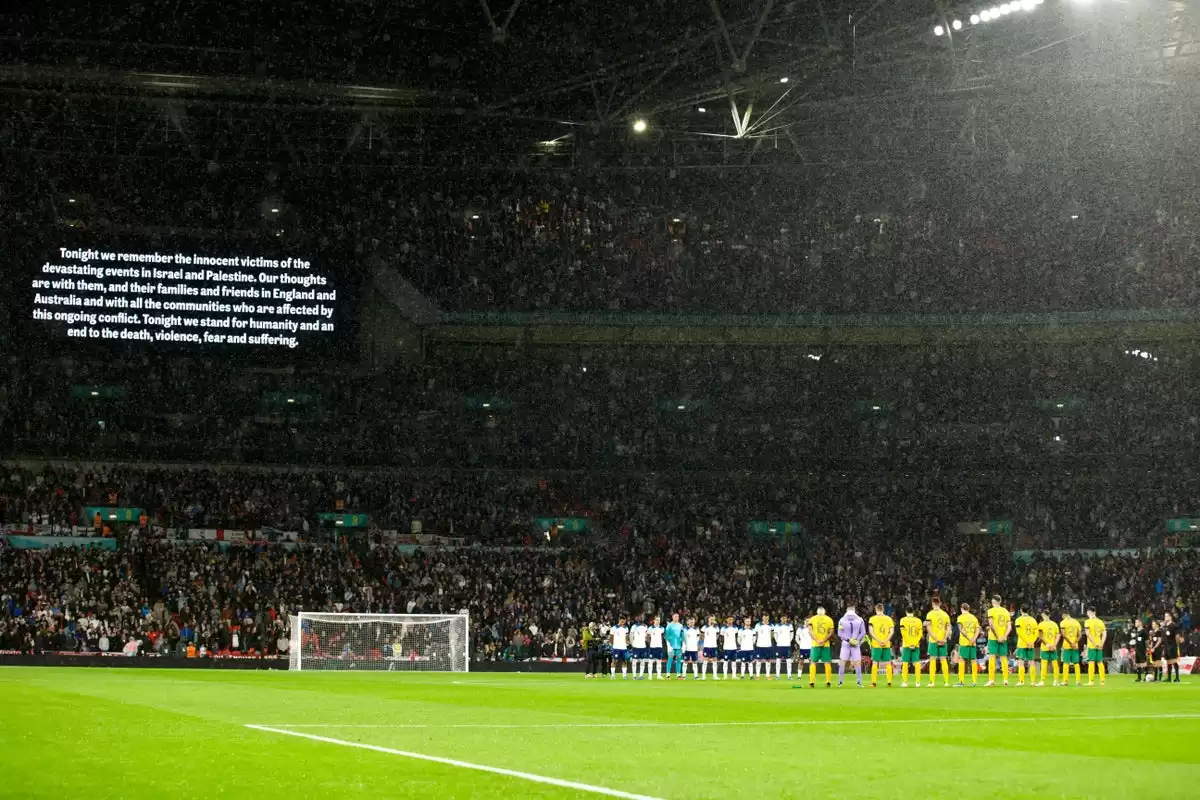 Moment of Silence Held for Israel-Hamas Conflict at England vs Australia Match following Scathing Israel Football Association Statement