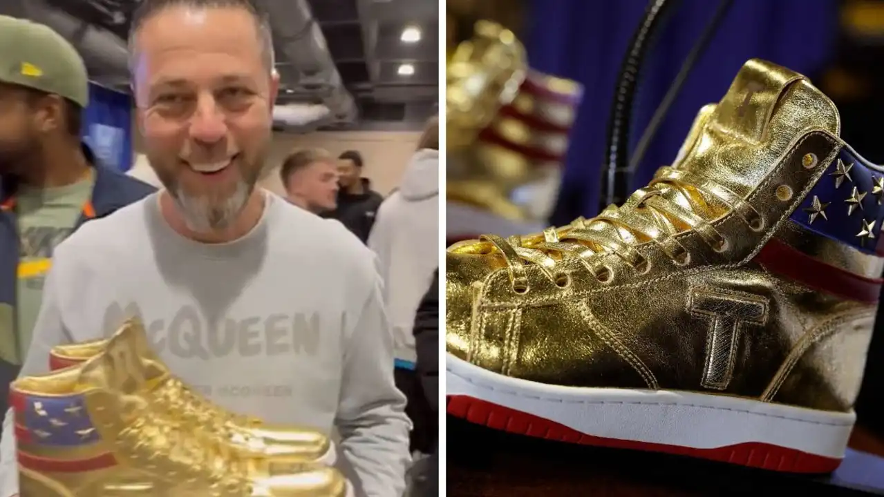 Mystery man $9k Trump sneaker bid