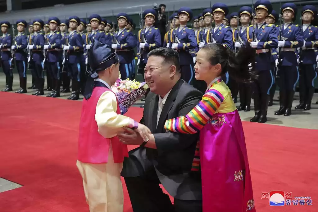North Korea - Kim Jong Un returns home from Russia