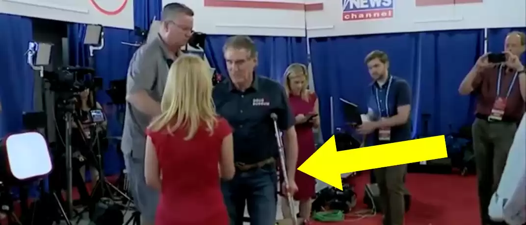 Recently Hospitalized GOP Candidate Doug Burgum Spotted On Crutches Before Debate