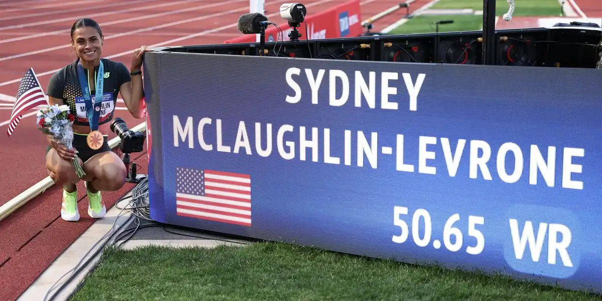 Reigning Olympic track champion Sydney McLaughlin-Levrone breaks world record