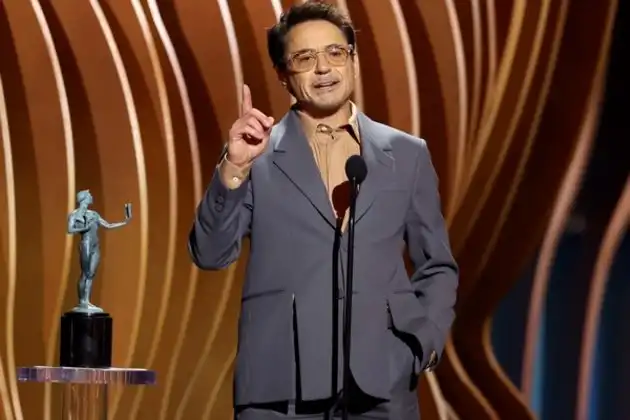 Robert Downey Jr praises wife after winning Male Actor in Supporting Role at SAG Awards 2024