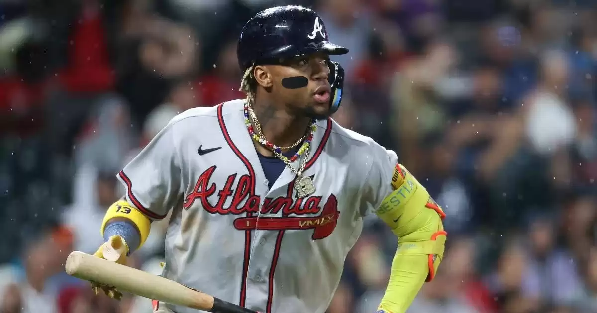 'Ronald Acuña Jr. of the Braves Gets Knocked Down by Fans in Game Against the Rockies'