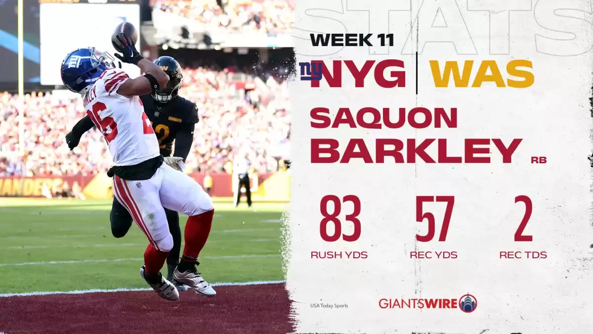 Saquon Barkley named Player of the Game in Giants vs. Commanders