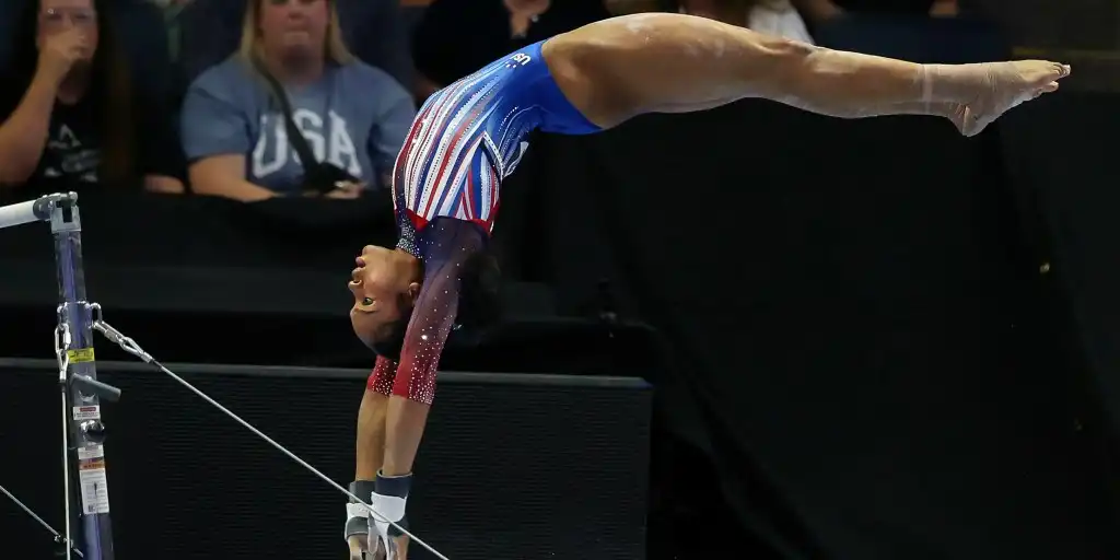 Shilese Jones injury gymnastics trials Paris Olympics