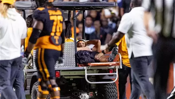 Tennessee WR Bru McCoy Hospitalized After Severe Leg Injury