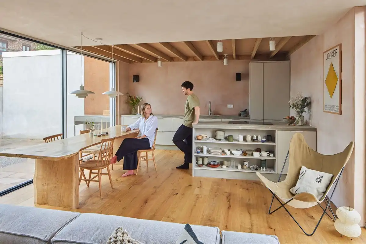 Tetris-inspired floorplan transformation creates courtyard home in Hackney Wick