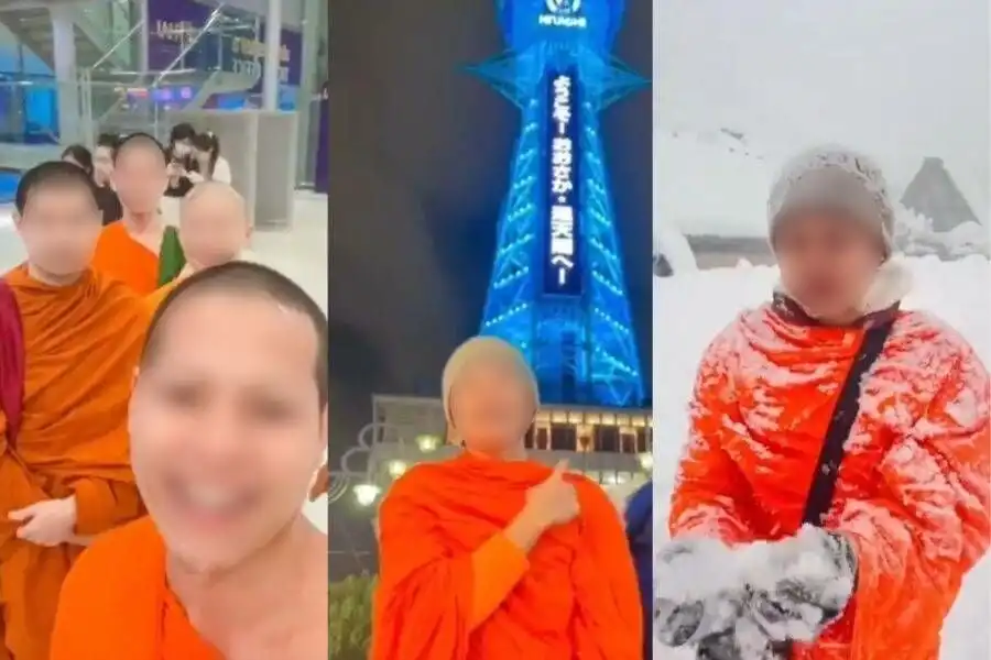 Thai monk faces backlash for enjoying Japan trip: Buddhist monk turned influencer