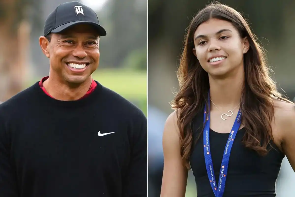 Tiger Woods daughter Sam serves as caddie for first time during PNC Championship event